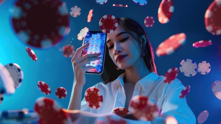 Studio live roulette detogel dengan dealer dan roda roulette berwarna merah dan hitam